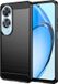 Techsuit Hoesje geschikt voor Oppo A60 4G - Carbon Silicone Back Cover - Zwart