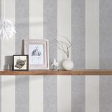 A.S. Création Strepen Behang 322902 | Wit Grijs Vliesbehang | Keuken en Slaapkamer