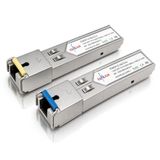 Elfcam® - 2-pack 1,25 Gbps SFP, SingleMode SC GlasvezelConnector 10KM DDM, TX 1310nm / RX 1550nm en TX 1550nm / RX 1310nm