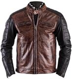 Helstons Cruiser Rag Jas Camel Zwart - Jas