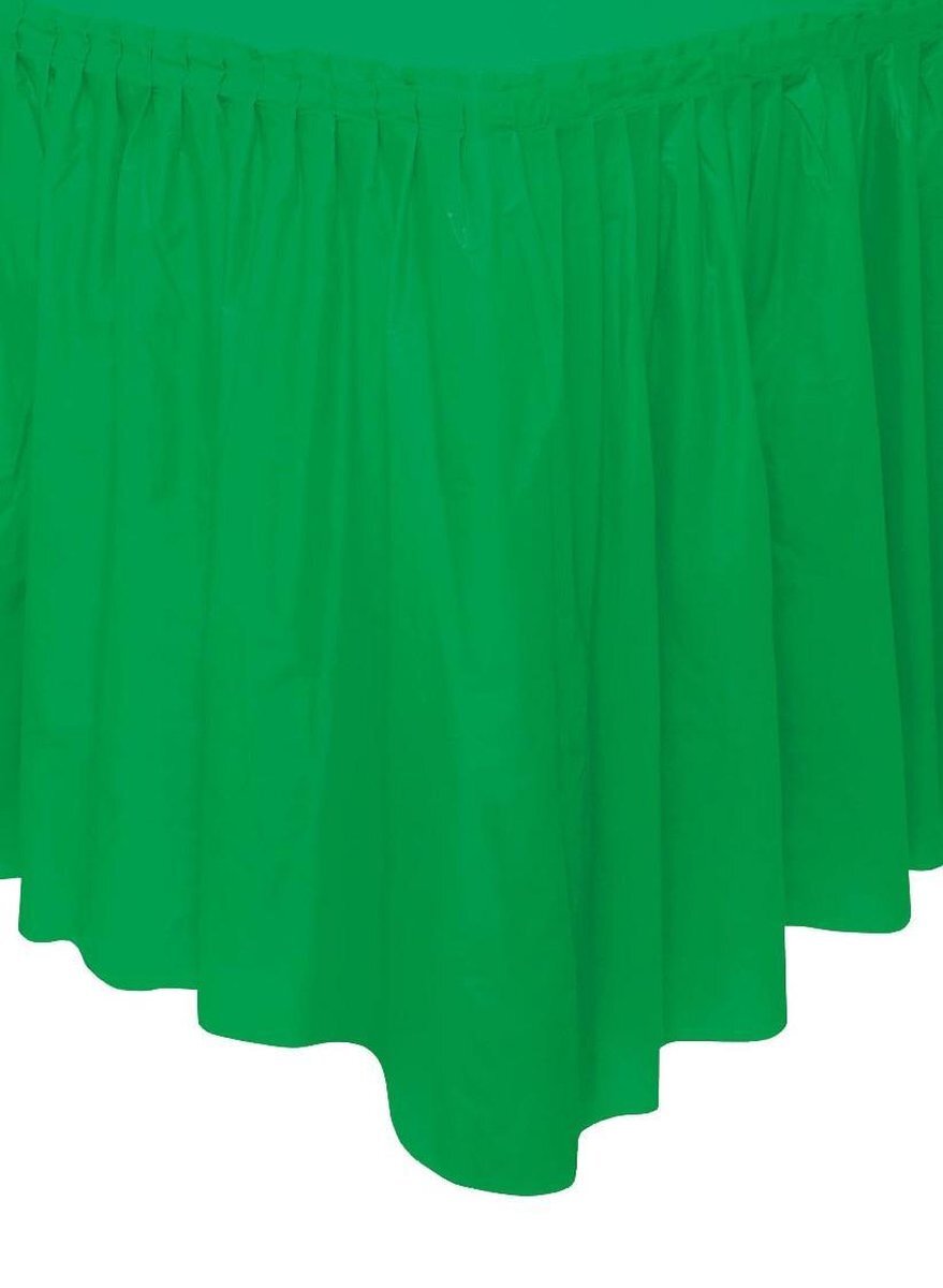 Unique Plastic Tafelrok Eén maat Emerald Groen