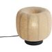 Qazqa Lampe de table intelligente noire avec abat-jour en lin