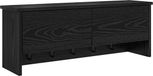 vidaXL Wandgemonteerde kapstok muurmontage zwart eiken 80 x 20 x 30 cm