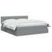 vidaXL LED Storage Bed with Mattress Light Grey 180 x 200 cm Fabric