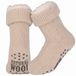 Apollo chaussettes maison femmes et hommes - chaud - laine - Beige