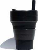 Stojo Biggie Cup Koffie / Theebeker - 470 ml - Herbruikbaar - Opvouwbaar - Zwart
