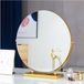 Wan GmbH Kapspiegel Tafelblad - Miroir de maquillage - Routine beauté - Pivotant à 360 degrés - 50 cm - Or