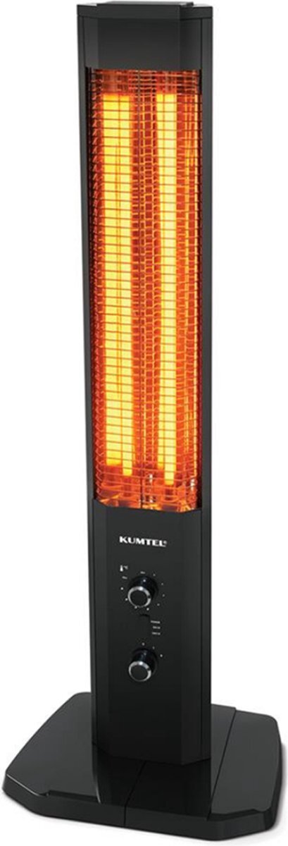 ProMatrassen Kumtel 1200 - elektrische verwarming - terras heater buiten & binnen 1200W toren - kachel verwarmingselement staand verticaal