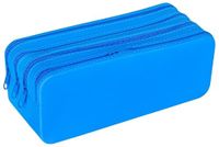 GIMBOO Siliconen etui met vier vakken/20 x 8 x 7,5 cm/Blauw