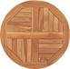 vidaXL Tafelblad rond massief teakhout 60 cm