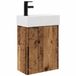vidaXL Meuble de salle de bain avec robinet Vieux bois 45,5 x 22,5 x 84 cm