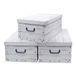 Spetebo Boîte de rangement 49x39x24 - Lot de 3 - Aspect bois blanc