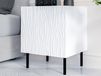 JUNATO Set de 2 tables de chevet 1 porte blanc