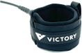 Victory 7´ Pro 7mm Ligne de surf double pivot en acier inoxydable Noir mat