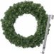 Kerstkrans 35 cm - vert - met zilveren hanger/ophanghaak - kerstversiering