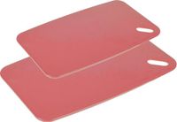 Excellent Houseware Planches à découper - set de 2 - plastique - rose saumon - 30/35 cm