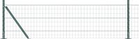 vidaXL Euro-hek met betonnen voetstuk 25 x 0,6 m PVC-coated staal mesh