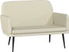 vidaXL Bankje 107x80x81 cm kunstleer crèmekleurig
