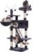 Hey-brother Poteau griffoir pour chats - arbre à chat haut avec nid - 154 cm - gris fumé
