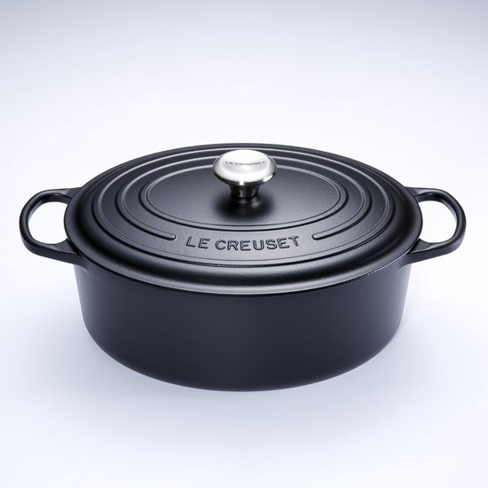 Le Creuset Ovale Stoof-/Braadpan 35 cm Zwart