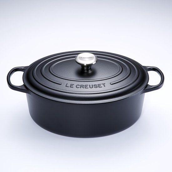 Le Creuset Ovale Braad-/Stoofpan - 35cm - 8.9L - Mat Zwart