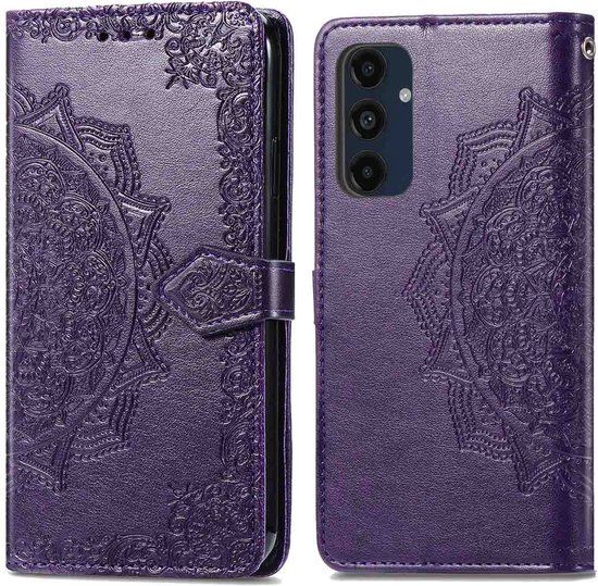 imoshion Hoesje - Geschikt voor Samsung Galaxy S24 FE - Mandala Bookcase - Paars