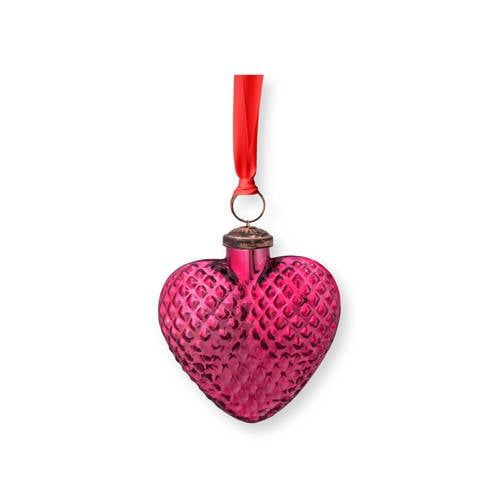 Pip Studio Kerstornament Hart Roze (9,5x5 cm)