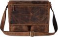 GREENBURRY Vintage Business Bag Laptoptas Leer Bruin