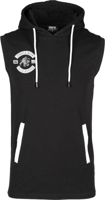 Gorilla Wear Oswego S/L Hooded T-Shirt - Zwart - S