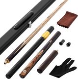 VEVOR Snookerkeu (1447,8 mm / 540 g) met Verlengstuk, Lederen Tip, Aluminium Koffer en Handdoek