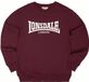 Lonsdale Sweatshirt Welham Heren XXl Katoen/Polyester Bordeaux/Ecru