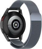 By Qubix Qubix Milanese Bandje voor Garmin Vivomove 3 / HR / Luxe / Sport / Style / Trend - 20mm - Space Grey