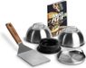 Burnhard Burger-Set RVS Smasher, Burgerpers, Grillspatel, Burgerklokken, Receptenboek, Broodmes, Burgerspiezen – BBQ Meester Set