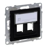 LEGRAND SEANO 2-voudige Key-Stone-adapter Zwart gelakt 765802