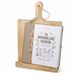 Excellent Houseware Kookboekstandaard tablethouder - 25 x 38 cm - hout - Lichtbruin