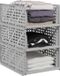 Relaxdays Kast organizer - set van 3 - stapelbaar - uittrekbaar - 18 x 33,5 x 43,5 cm - grijs