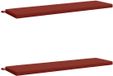 vidaXL Coussins de banc SOEST 2 pièces 100% Polyester Rouge 160 x 40 x 5 cm