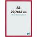Your Decoration - Cadre photo A3 29,7x42 cm - MDF - Rouge - Bologna