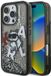 Karl Lagerfeld iPhone 16 Pro hoesje met vloeibare glitter en Choupette-logo