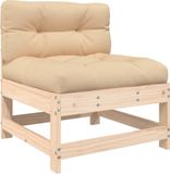 Banc d'angle avec coussins pin massif