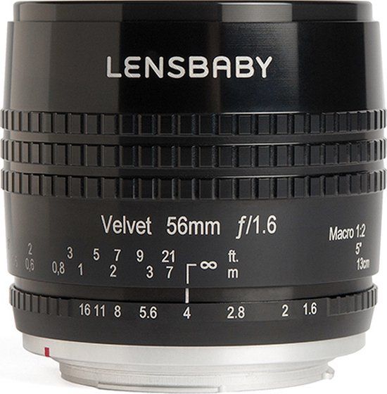 Lensbaby Velvet 56 - Nikon F - Prime Lens - Macro - 62mm - Black