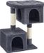 Feandrea Krabpaal voor Katten - Hoogte 101 cm - XL Kattenhuis - Voor Extra Grote Katten tot 20 kg - Groot Platform - 2 Kattenhuisjes - Sisalpalen - Grijs