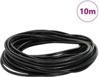 vidaXL Leren koord 1 zwart Ø2,5 mm x 10 m leer