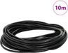 vidaXL Leren koord 1 zwart Ø2,5 mm x 10 m leer