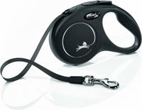 Flexi New CLASSIC - Hondenriem - Zwart - 5 meter - Small - Tot 15 kg