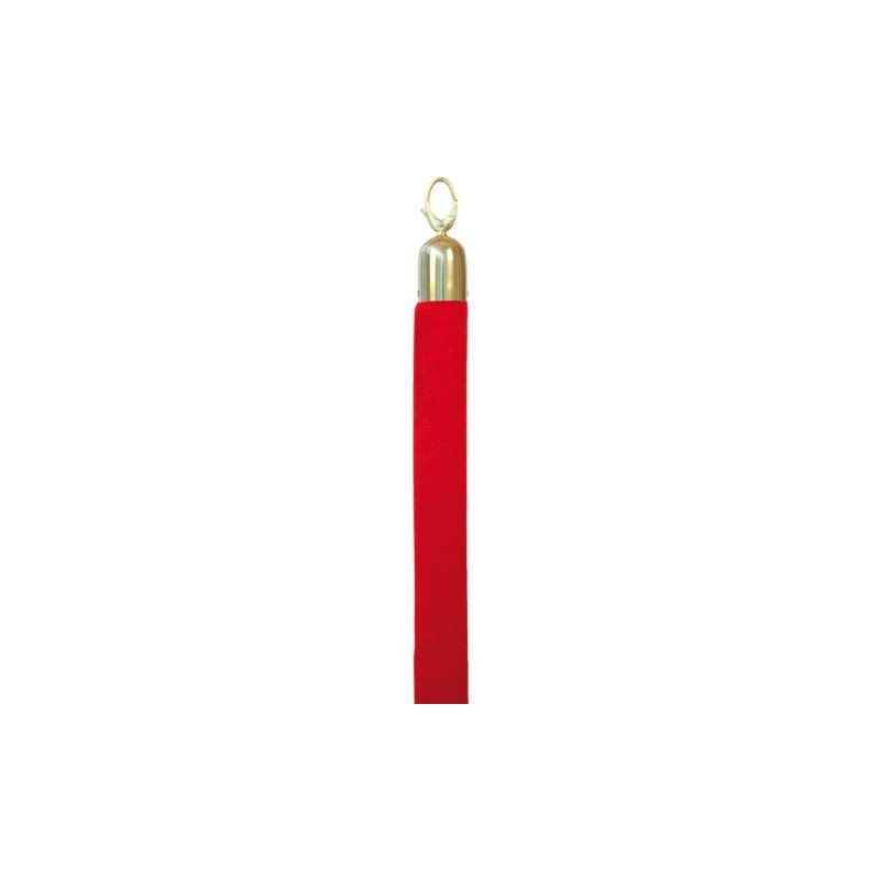 Securit Afzetkoord 150 cm rood met goudkleurige knop