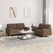 Maison Exclusive ensemble de canapé 2 pièces avec coussins, marron, tissu