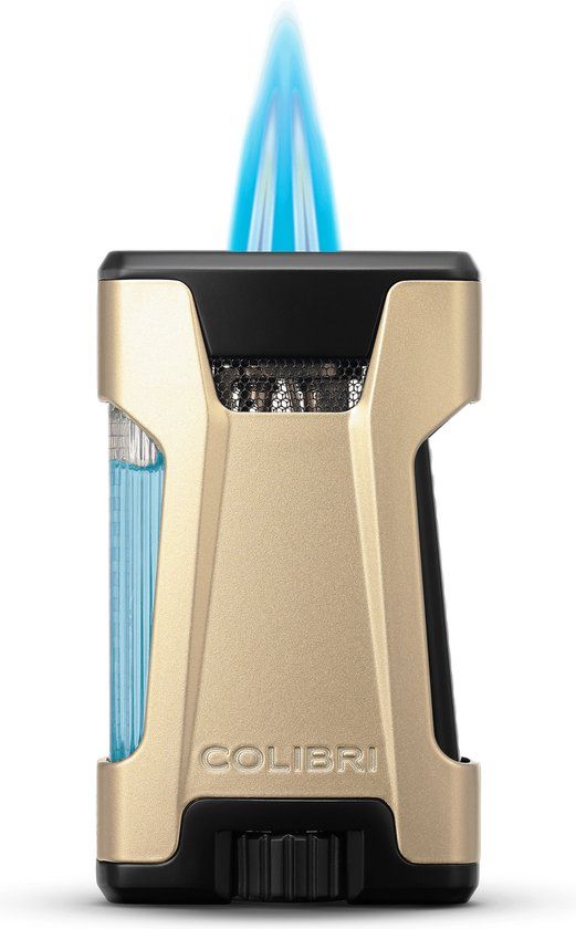 Colibri Rebel - Goud - Dubbele Jet Flame Aansteker - Windproof