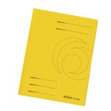 Herlitz Geel 3-flap vijl (10 stuks), A4, intense kleur, gerecycled, 3 zakken, Blue Angel gecertificeerd