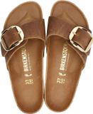 Birkenstock Madrid Sandales Femme Coupe étroite - Cognac - Taille 38